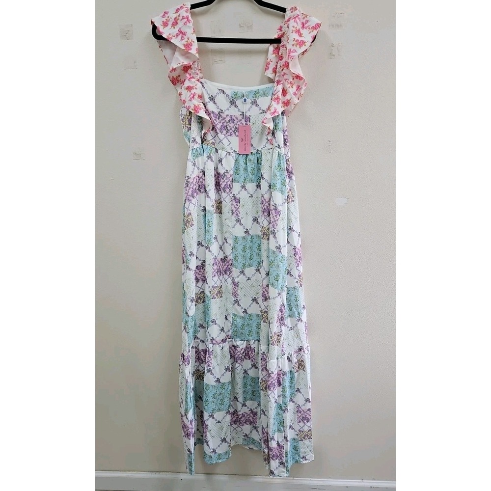 Boho Patchwork Flowers Summer Flirty Bohemian Pockets Simply Southern Dress